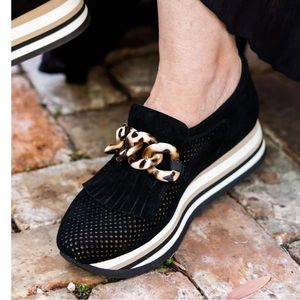 Black softwaves Cadie platform sneaker